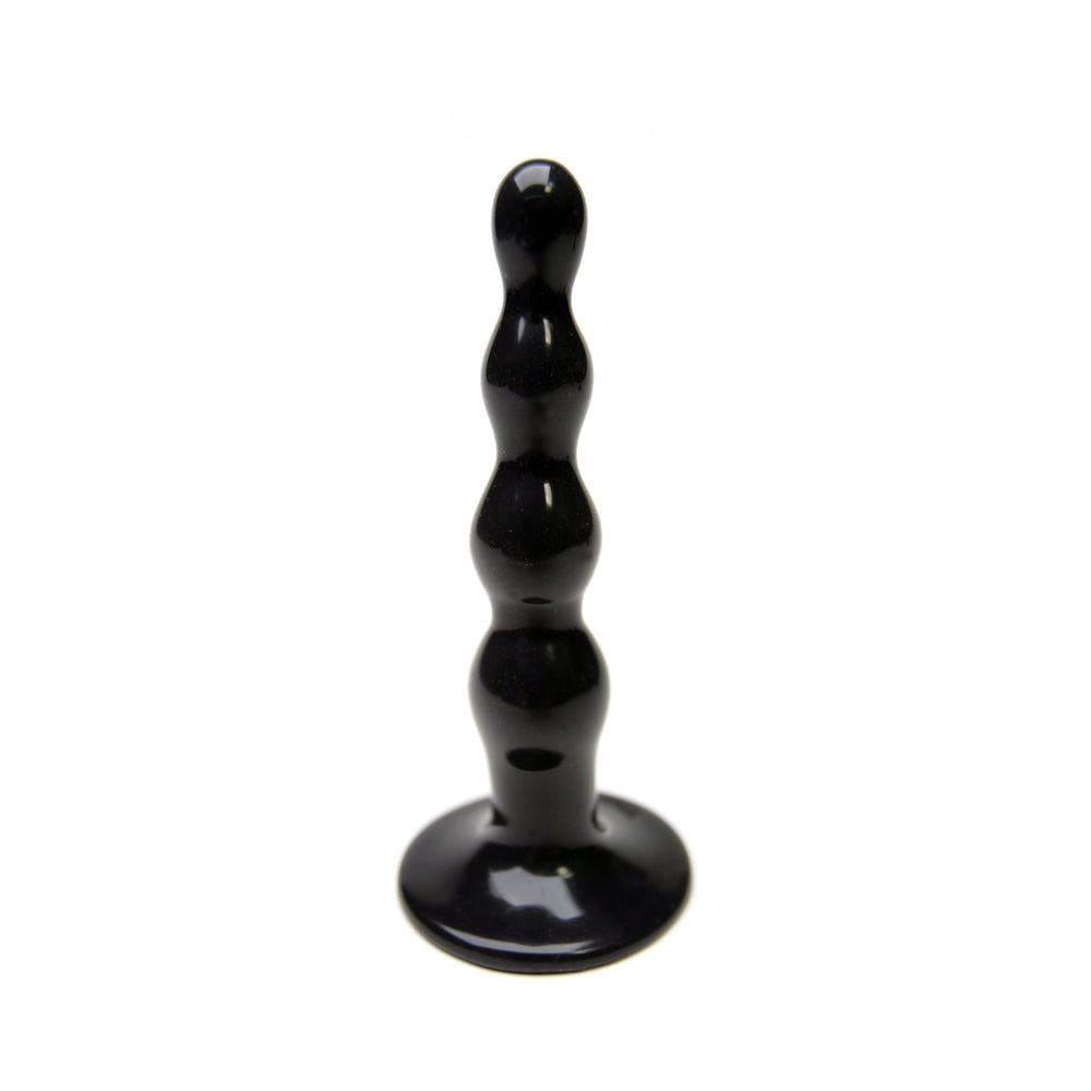 Anal Beads: Tantus Ripple Small - Black
