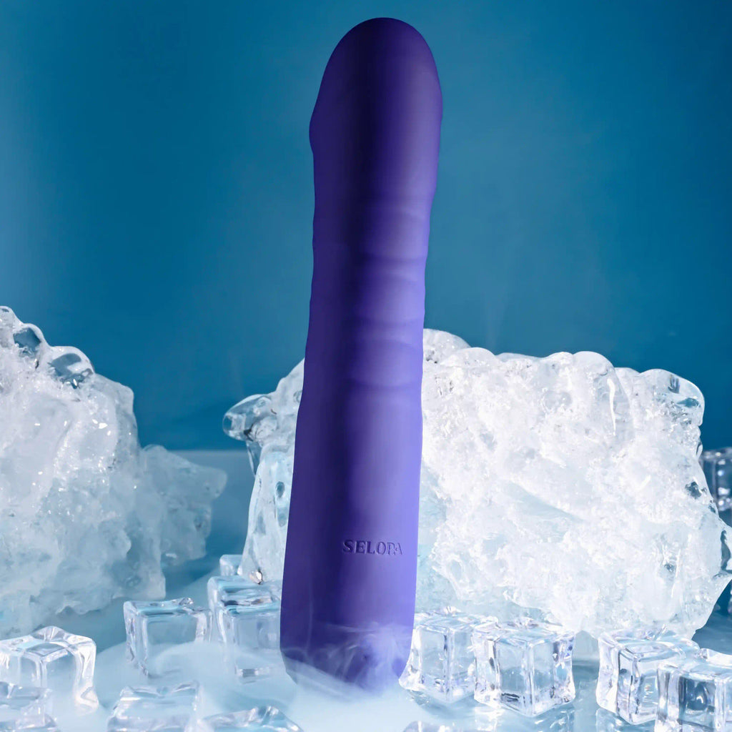 Vibrators: Selopa Ambition Rechargeable Vibrating Thrusting Vibrator Silicone Purple